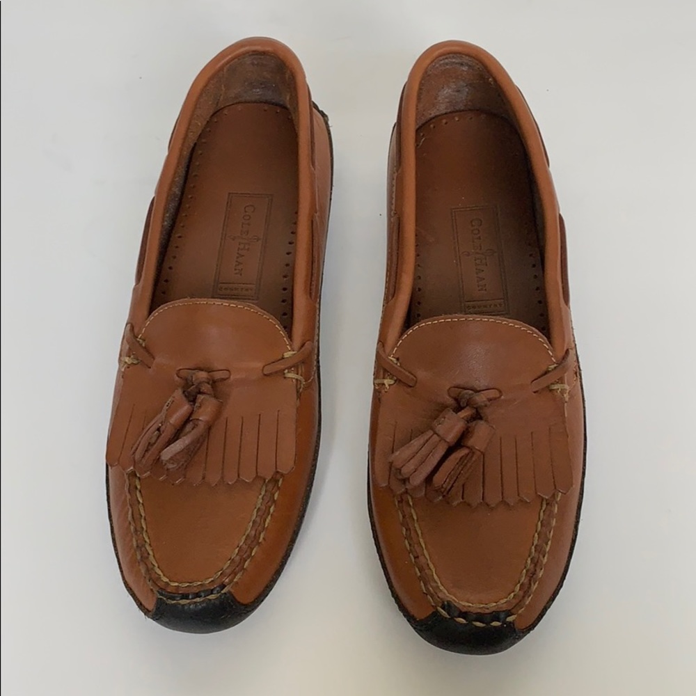 COLE HAAN Brown Leather Moccasins